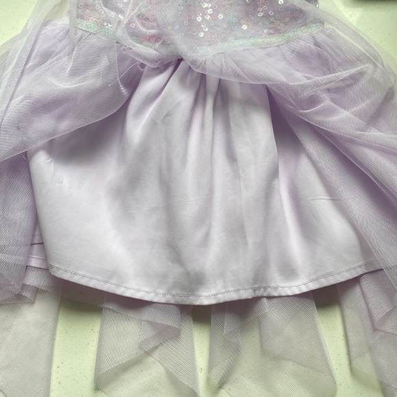 Cat and Jack lavender sequin fairy hem dress tulle skirt asymmetric hem 18M - Picture 8 of 13